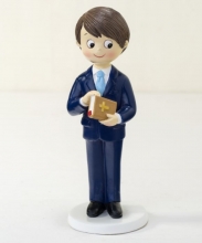 Figura tarta niño comunión traje azul