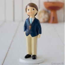 Figura tarta niño comunión azul