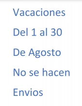 VACACIONES AGOSTO