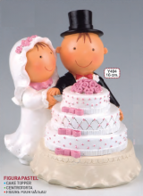 Figura tarta novios Pit y Pita Pastel